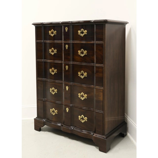 Traditional Henredon Folio Fourteen Mahogany Chippendale Chest of Five Drawers For Sale - Image 3 of 12