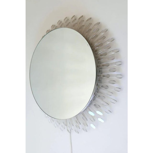 Large German Mid-Century Modern Sunbeam Mirror, 1970s For Sale - Image 12 of 18