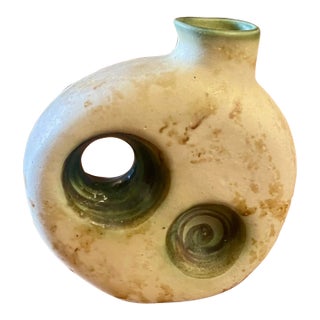 Space Age Openwork Ceramic Vase by Nikos Dazelidis, Athens, 1960s For Sale