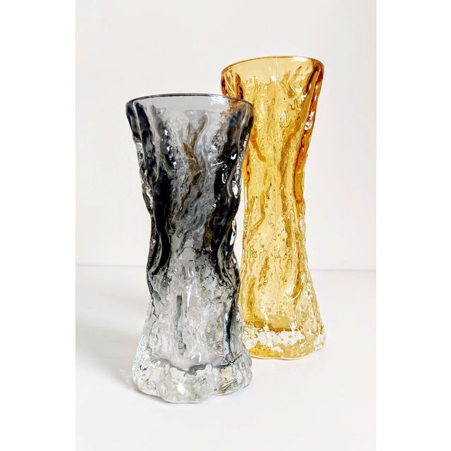Brutalist Art Glass Vases by Kurt Wokan for Ingrid Glashütten, 1970s, Set of 2 For Sale - Image 11 of 16