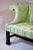 Wood Custom George III Mahogany Camel Back Sofa With Damask Silk Upholstery For Sale - Image 7 of 16