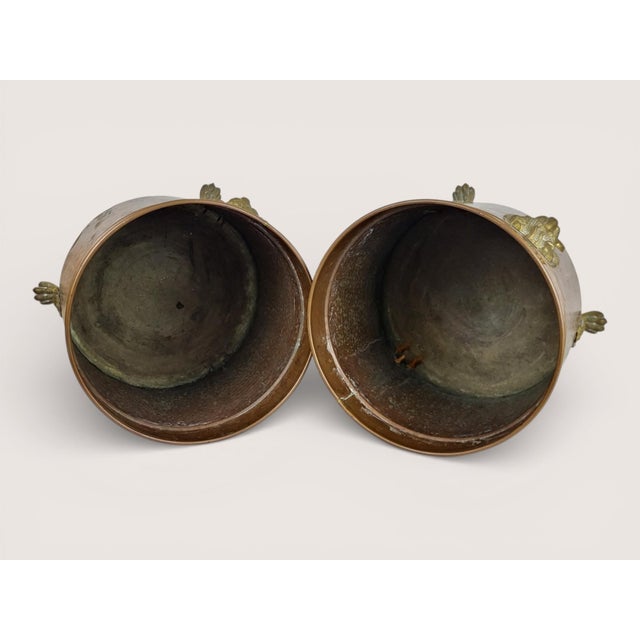 Metal Copper Plant Planter, 1920s, Set of 2 For Sale - Image 7 of 11