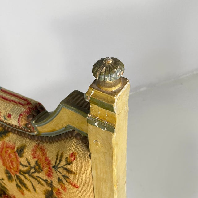 Italian Bench in Wood and Fabric, 1800s For Sale - Image 15 of 18