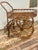 Brown French Riviera Rattan Bar Cart Audoux & Minet 1950s For Sale - Image 8 of 11