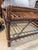 Wood 1930s Stick Wicker/Reed Chaise With 2 Wheels Cushion Included For Sale - Image 7 of 8