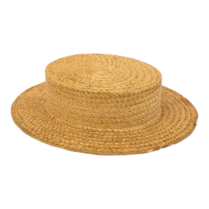 Vintage Natural Straw Boater Hat, the Ridgemont Make, 1950s