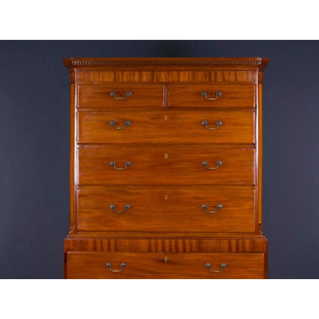 English Tallboy Cupboard, Early 1800s For Sale - Image 10 of 15