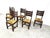Vintage sturdy oak and wicker brutalist style dining chairs. Sturdy ever lasting oak frames with thick wicker seats. The...