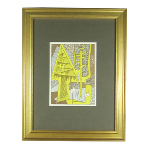 1931 German Cubist Lithograph / Nature