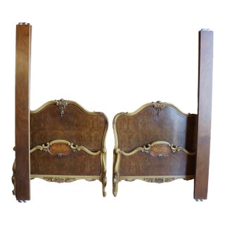 Vintage French Provincial Twin Beds ~ a Pair For Sale