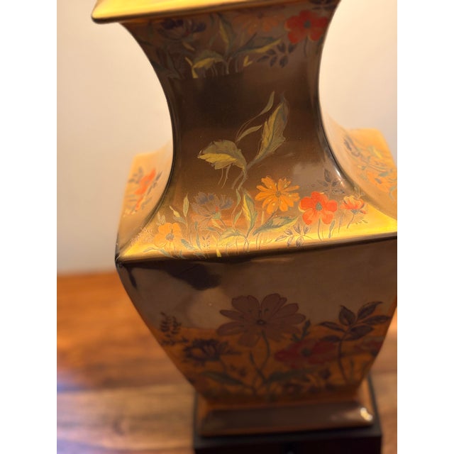 Gold Vintage Morris Greenspan Chinoiserie Gold Lamp For Sale - Image 8 of 16
