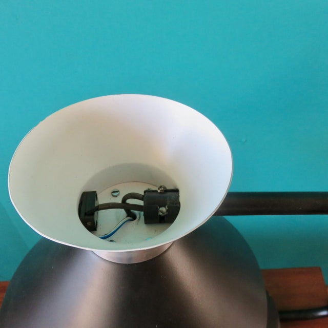 1950s Modernist French Black and White Jumo Desk Lamp, 1950s For Sale - Image 5 of 7