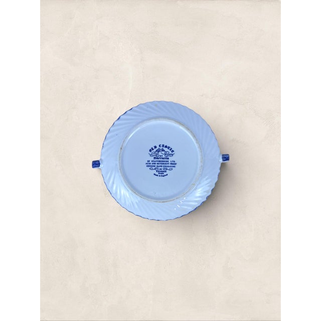 Blue 1940s English Blue & White “Old Castle” Covered Tureen by Barratts Staffordshire For Sale - Image 8 of 8