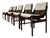 Brazilian Modern Set of Five Rosewood & Leather Dining Chairs, Jorge Zalszupin, Brazil, 1960s For Sale