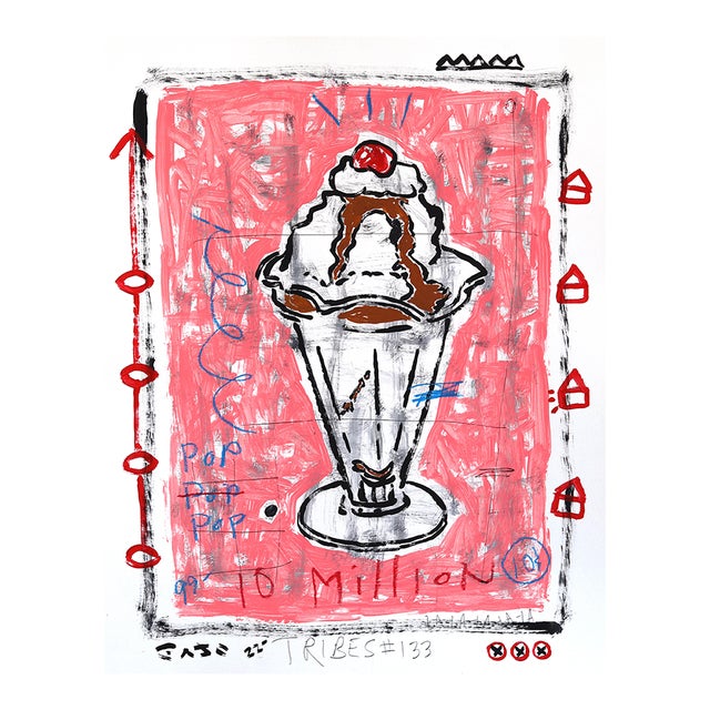 Drip Happens - Original Pop Street Art Acrylic Painting on Cardstock by Gary John For Sale
