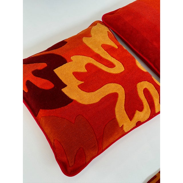 Floral Rug with Cushions, 1980s, Set of 3 For Sale - Image 10 of 12