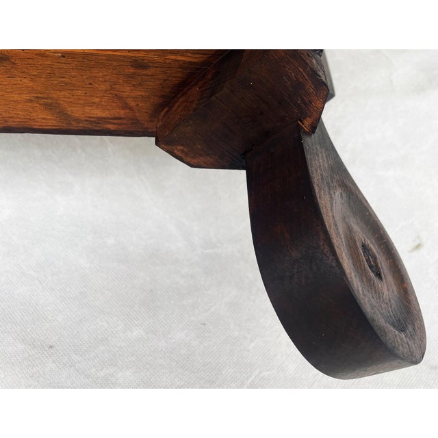 Art Deco Style Side Table in Natural Oak, 1950s For Sale - Image 13 of 18