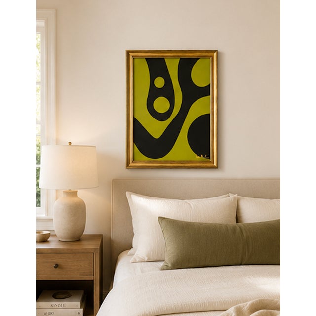 2020s Solar Current — Mid-Century Inspired Abstract Painting by Bryan Boomershine, Framed For Sale - Image 5 of 6