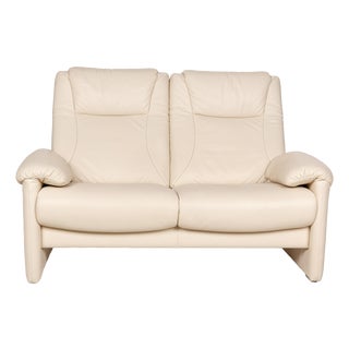 Leather Two-Seater Cream Sofa from Willi Schillig For Sale