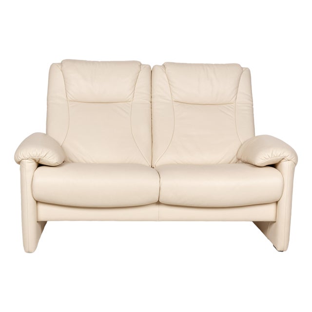Leather Two-Seater Cream Sofa from Willi Schillig For Sale