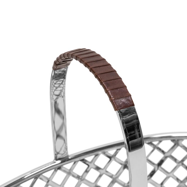 Mid Century Stainless Steel Fireplace Set For Sale - Image 15 of 17