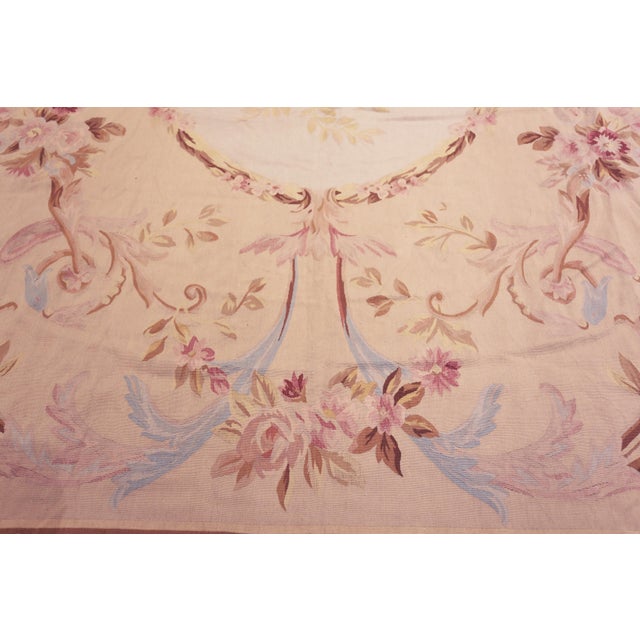 Textile Nazmiyal Collection Antique French Aubusson Rug For Sale - Image 7 of 10