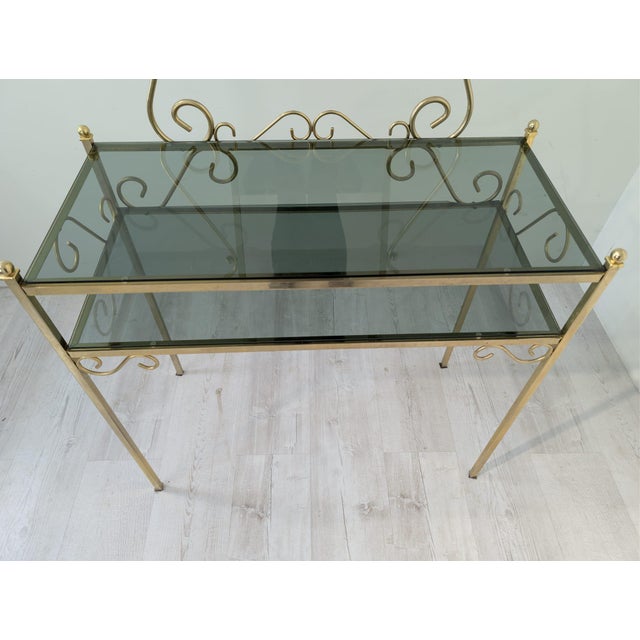 Hollywood Regency Brass Dressing Table, 1970s For Sale - Image 16 of 17