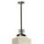 1930s 1930s Art Deco Chrome Streamline Pendant Light W/ Stepped Milk Glass Shade For Sale - Image 5 of 5