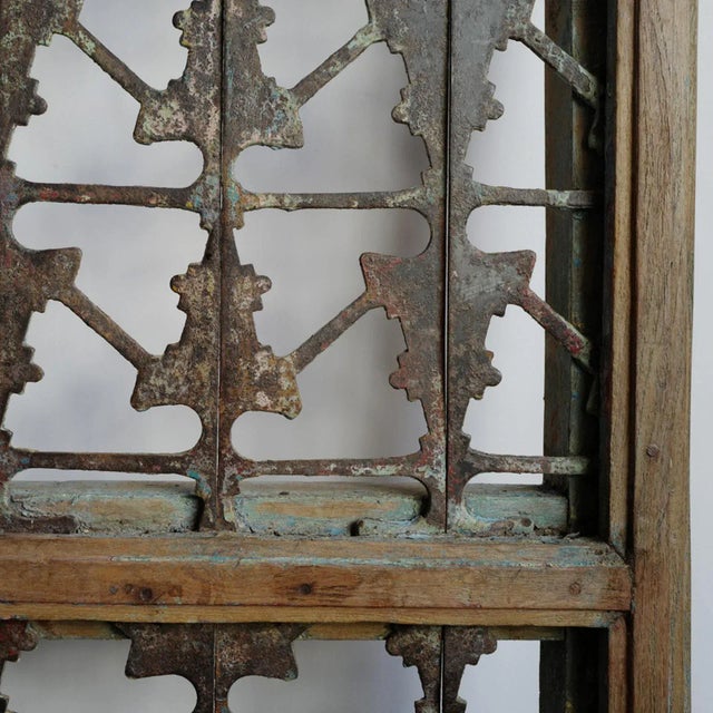 Mid 20th Century Vintage Indian Iron Patio Screen Doors For Sale - Image 5 of 6
