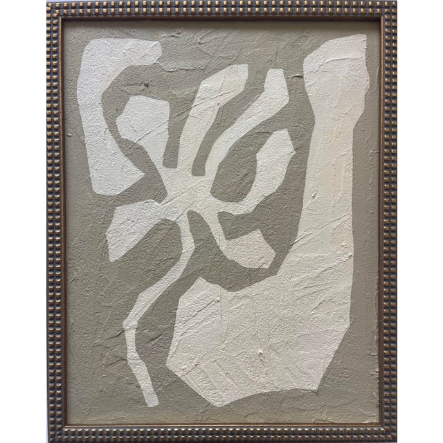 Contemporary Abstract Botanical Paintings on Canvas by r.k. Red - Set of Three For Sale - Image 4 of 8