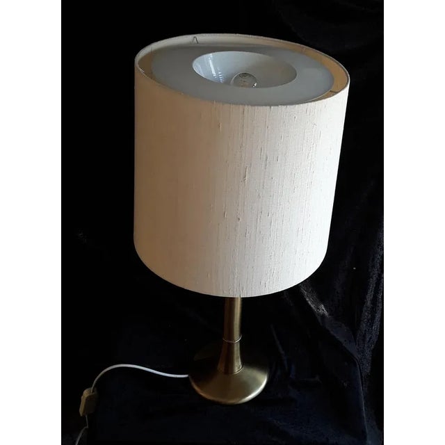 3-Flame Table Lamp with Gilt Metal Foot, 1970s For Sale - Image 3 of 7