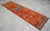 1970s Vintage Hand Knotted Turkish Rug Orange Gray Kitchen Runner 2x11 Rare Mythological Ancient Aliens Motif Rug For Sale - Image 6 of 12