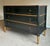Hollywood Regency Late 20th Century Baker Black & Gilt 3-Drawer Marble Top Chest / Dresser – Neoclassical Hollywood Regency Style For Sale - Image 3 of 8
