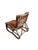 Brown Vintage Bamboo and Leather Chair, 1970s For Sale - Image 8 of 17