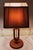 Vintage Table Lamp with Brown Maple Base and Handmade Fabric Shade by Lamplove, 1980s For Sale - Image 3 of 8