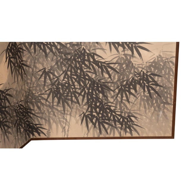 Japanese Four Panel Paper Screen - A Pair For Sale - Image 4 of 13