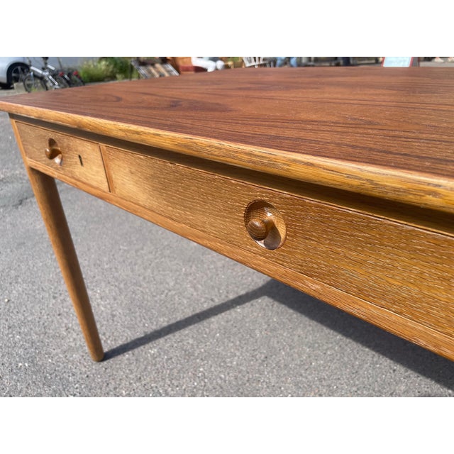 Wood Oak Desk by Hans Wegner for Andreas Tuck, Denmark, 1953 For Sale - Image 7 of 11