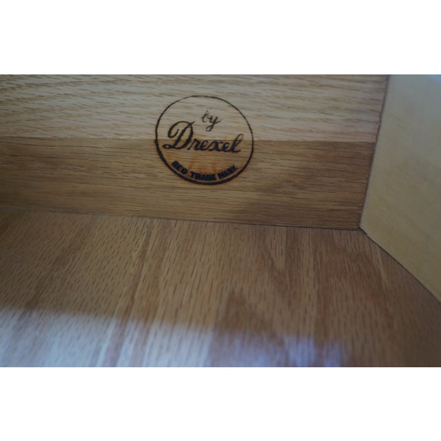 Late 20th Century Drexel Touraine Collection Hand Painted Writing Desk For Sale - Image 5 of 9