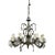 Vintage Spanish Revival Style Bronze & Crystal 10 Light Weird Chandelier For Sale