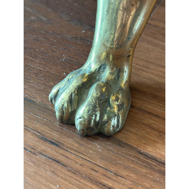Mid 19th Century Victorian Brass Hearth Footman , Circa 1850 (George II Style) / England For Sale - Image 5 of 8