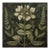 18" X 18" Original Botanical Fine Art Print - Dark Green Grisaille For Sale