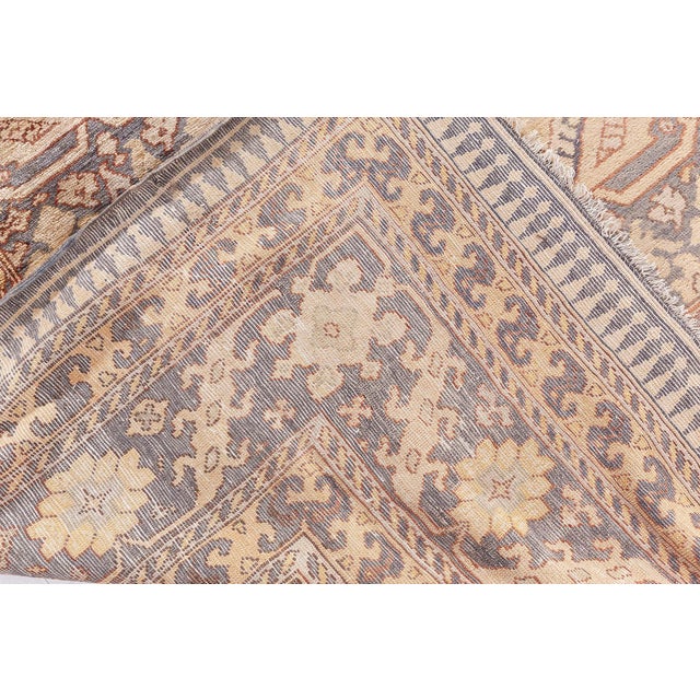 Authentic Turkish Hereke Handmade Wool Rug For Sale - Image 9 of 11