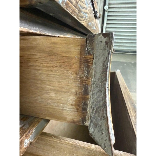 Distressed Louis XV Style Bombe Chests, Solid Wood, 1930s French For Sale - Image 12 of 18