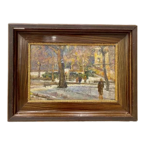 Early 20th Century Impressionist Street Scene by Joseph Louis Lamberton