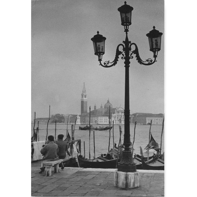 1950s Andres, Venice: Gondolas with People, Italy, 1955, Silver Gelatin Print For Sale - Image 5 of 5
