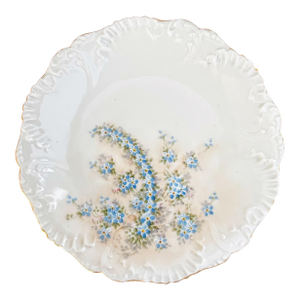 Antique Belle Epoque Limoges/Laviolette Forget-Me-Not Decorative Plate
