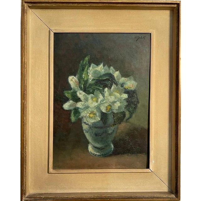 Galetti, Flowers, 20th Century, Oil Painting on Panel, Framed For Sale - Image 9 of 9