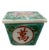This is a set of antique Chinese porcelain condiment set featuring small square lidded pots and 4 matching mother-of-pearl...