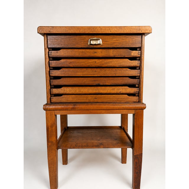 Brown French Printers Cabinet with 7 Drawers, 19th Century For Sale - Image 8 of 8