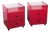 Red Bedside Tables by Carlo De Carli for Sormani, 1970s, Set of 2 For Sale